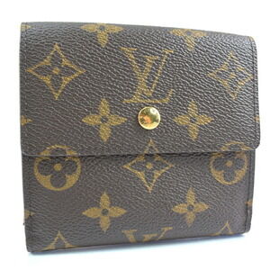 Louis Vuitton Portefeuille Wallet Elise Bi Double Hook Snap Monogram Brown